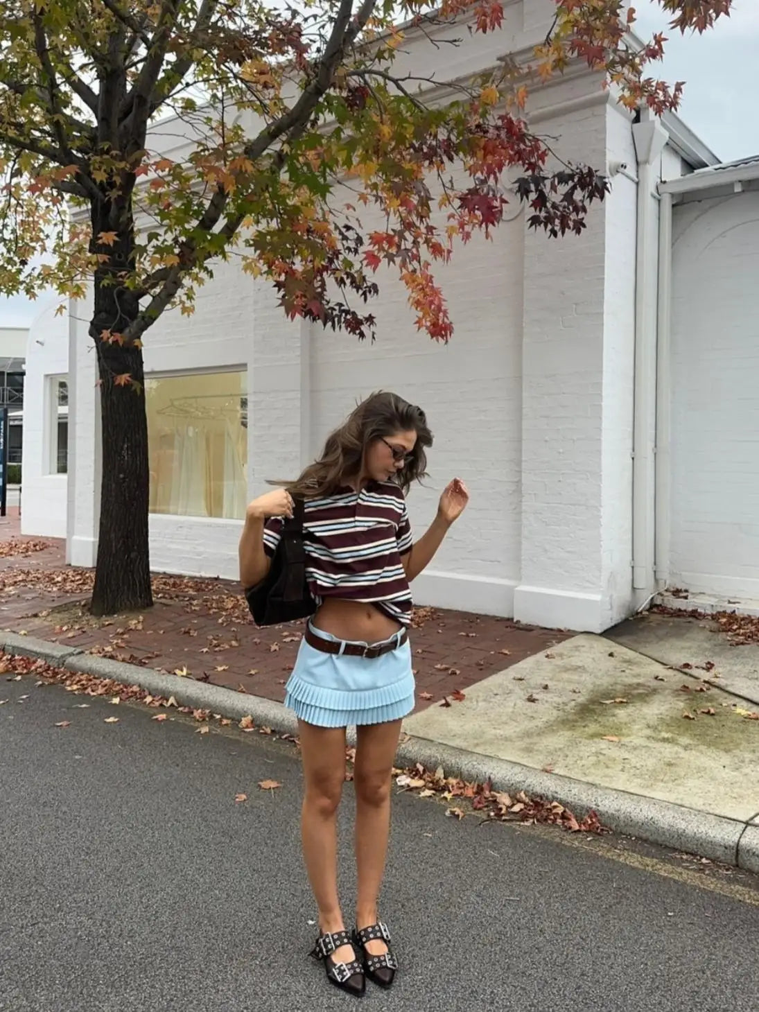 Classic Vintage Pleated Mini Skirt