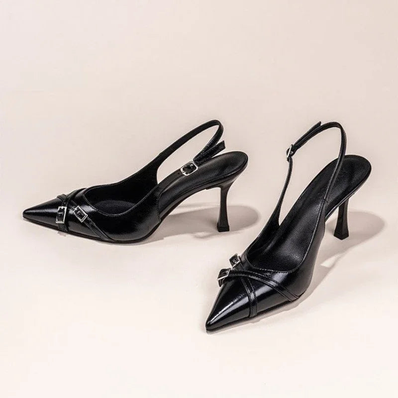 Retro Black Stiletto Heels