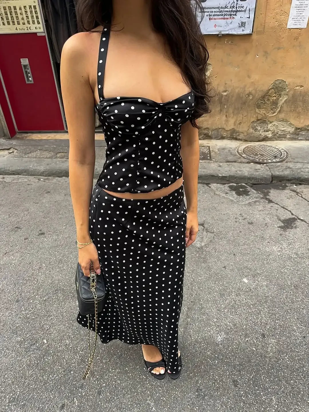 Retro Polka Dot 2-Piece Set