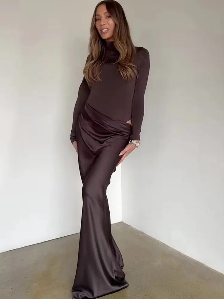 Satin Maxi Dress