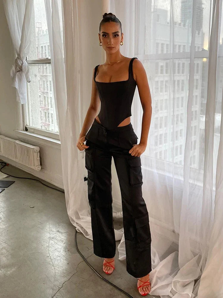 Chic Black Corset Top